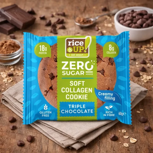 Rice Up! Zero Cookies – Tripla csokoládé ízű kollagénes protein keksz 60 g