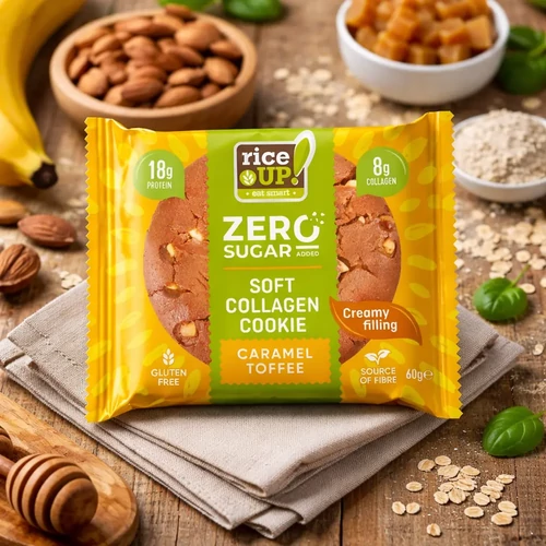 Rice Up! Zero Cookies – Karamell ízű kollagénes protein keksz 60 g