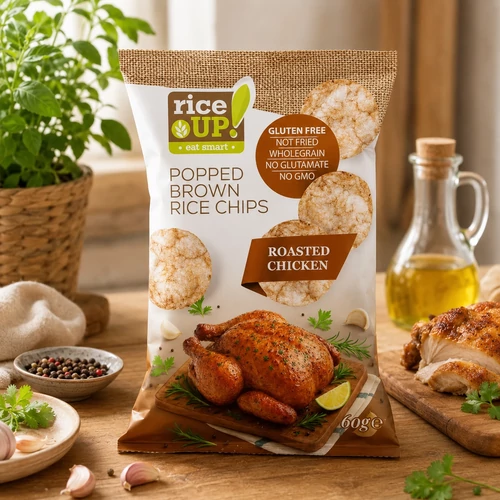 Rice Up! Chips Sült csirke ízesítésű 60 g