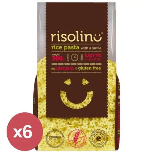 Risolino Gluténmentes rizstészta Csillag levestészta csomag 6x300 g – gluténmentes, tejmentes, tojásmentes tészta levesekhez