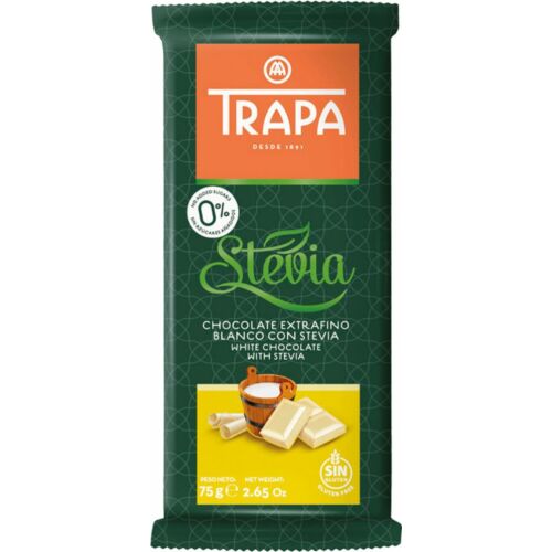 Trapa Stevia nsa fehér csokoládé 75 g - Natur Reform