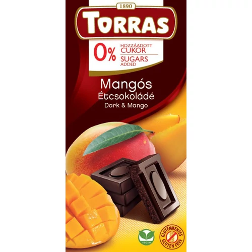Torras banános vegán étcsokoládé hozzáadott cukor nélkül (gluténmentes) 75 g