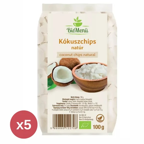BioMenü BIO KÓKUSZCHIPS natúr 5X100 g