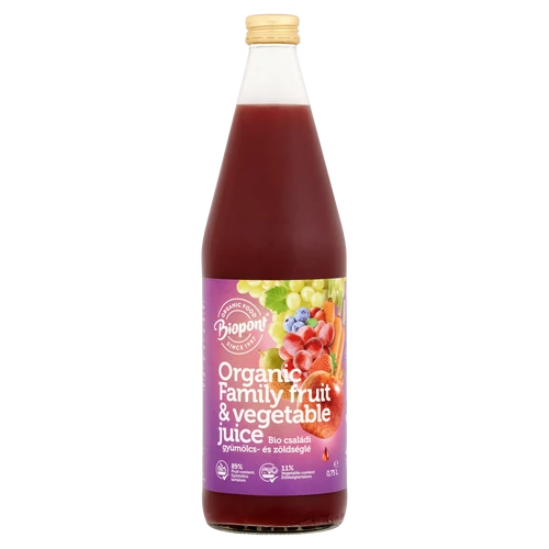 Biopont Családi gyümölcs- és zöldséglé 750 ml - Reform Nagyker