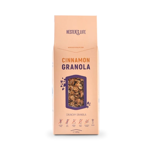 Hester’s life cinnamon granola – fahéjas granola 320 g - Reform Nagyker