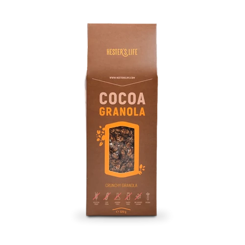 Hester’s life cocoa granola – kakaós granola 320 g - Reform Nagyker