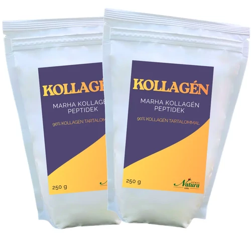 Dénes Natura Marhakollagén peptidek DUO 2X250 g – hidrolizált marhakollagén por, 90% fehérje, adalékanyag-mentes