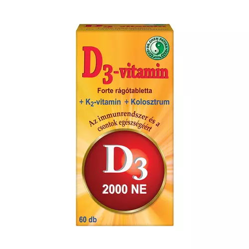 Dr. Chen D3-vitamin forte (D-vitamin rágótabletta) - 60 db - Reform Nagyker