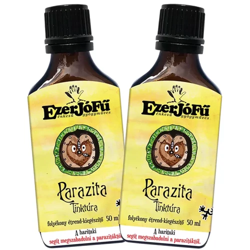 EzerJóFű Parazita tinktúra DUO 2X50 ml – kézműves gyógynövény tinktúra feketedióval és haritakival