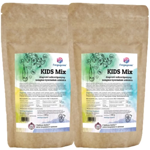Freyagena KIDS Mix DUO 2X300 g – gyermek mikrotápanyag-komplex por acerolával és áfonyaporral, 3 éves kortól