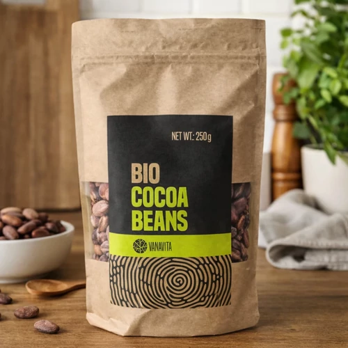 VanaVita BIO nyers egész kakaóbab – Dominikai – 1 kg