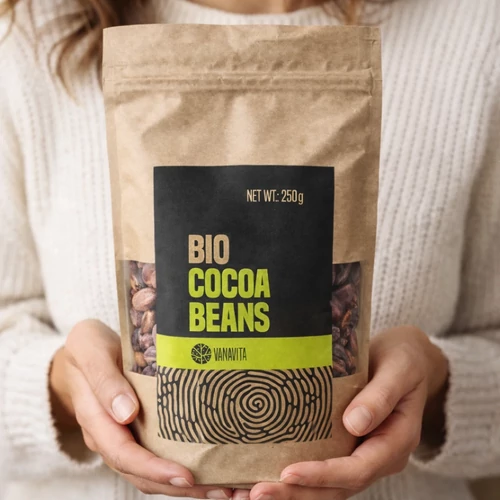 VanaVita BIO nyers egész kakaóbab – Dominikai – 1 kg