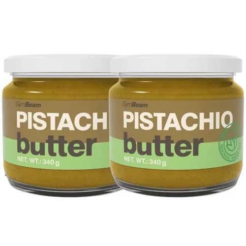 GymBeam Pisztáciavaj DUO 2x340 g – 100% természetes pisztáciakrém