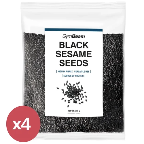 GymBeam Fekete Szezámmag csomag 4x200 g – egészséges és ízletes alapanyag