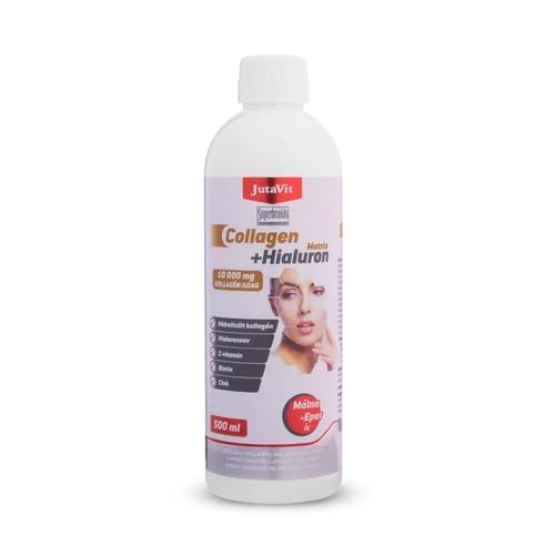 JutaVit Collagen + Hialuron Matrix – Eper-málna íz 500 ml