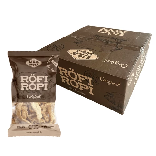 Liza Snack Röfi ropi 28x40 g, proteinben gazdag, keto-barát ropogtatnivaló