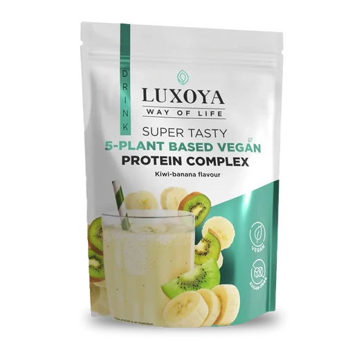 LUXOYA Vegán fehérje italpor 450 g - Kiwi-Banán ízű