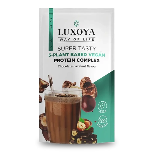 LUXOYA Vegán fehérje italpor 30 g - Csokoládé-Mogyoró ízű