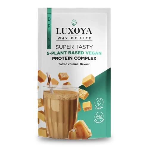 LUXOYA Vegán fehérje italpor 30 g - sós karamella ízű