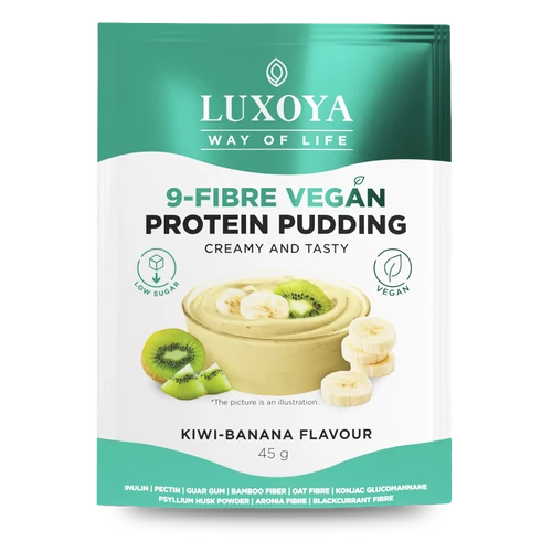 LUXOYA 9-Fibre Vegan Protein Pudding 45g - Kiwi-Banán ízű