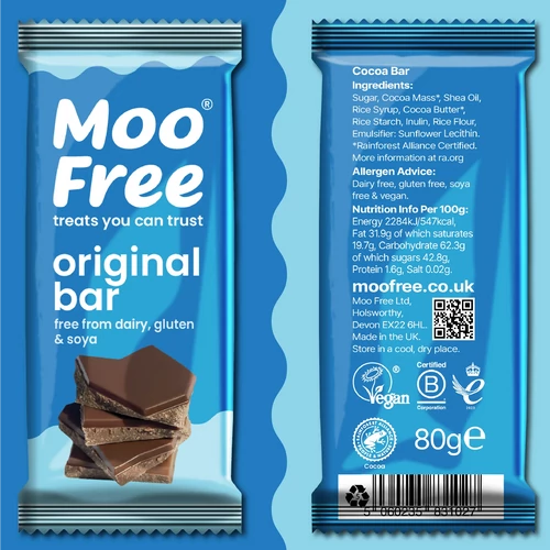 Moo Free Tejmentes csokoládé tábla 3X80 g