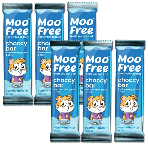 Moo Free Mini Moo tejmentes csokoládé csomag 6x20 g, növényi alapú vegán csokoládészeletek egyenként csomagolva