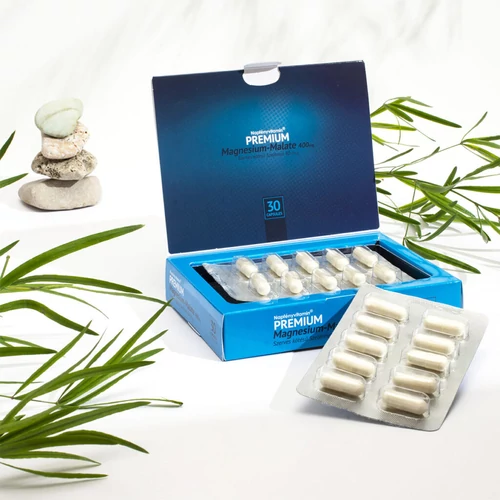 Napfényvitamin Prémium Magnézium-malát 400 mg szerves kötésű szelénnel 80 mcg - 30 db 