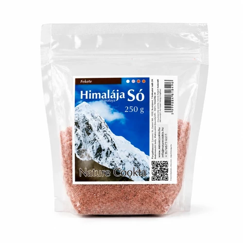 Nature Cookta himalája fekete kristálysó 250 g vegán tojáspótló só
