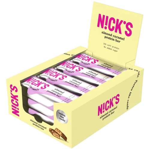 N!ck's Almond Caramel proteinszelet 12x50 g – gluténmentes, fehérjedús szelet
