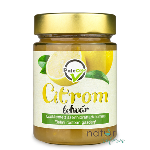 PaleOK Citrom lekvár csökkentett szénhidráttartalommal 380 g -Reform Nagyker
