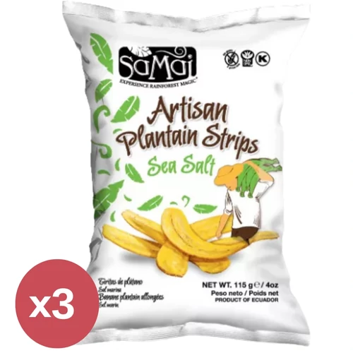 Samai Plantain tengeri sós csíkok TRIO 3x115 g