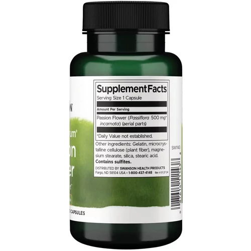 Swanson Golgotavirág (Passion flower 500 mg) DUO - 2X60 kapszula