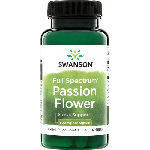 Swanson Golgotavirág Passion Flower 500 mg 60 kapszula – természetes nyugtató és alváskiegészítő