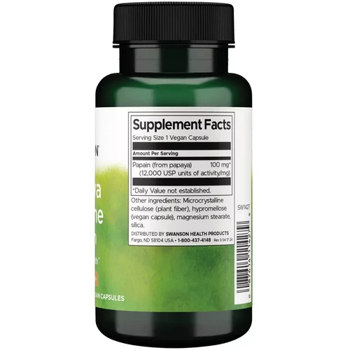 Swanson Papaya Enzim (Papain 100 mg) DUO 2X60 kapszula