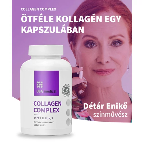 USA medical Kollagén komplex kapszula 5 féle kollagén peptiddel - 60 db