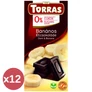 Torras banános vegán étcsokoládé hozzáadott cukor nélkül kínáló 12×75 g – gluténmentes cukormentes csokoládé nagyker