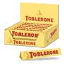 Toblerone tejcsokoládé kínáló csomag, 20 db × 100 g, svájci csokoládé háromszögű rudak